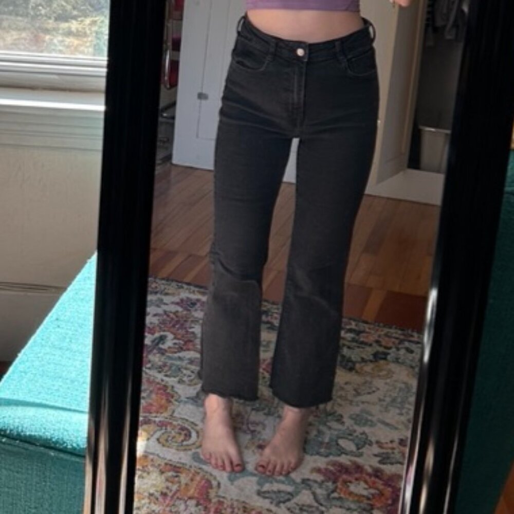 Black flare jeans